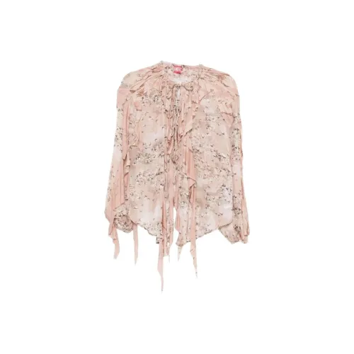 DIESEL Розовый Коричневый Шифоновые Рубашки для Женщин