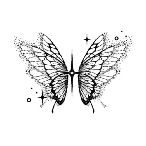 ZAIBIAN Dreamy Butterfly Wings Long Тривальные Травяные Временные Татуировки