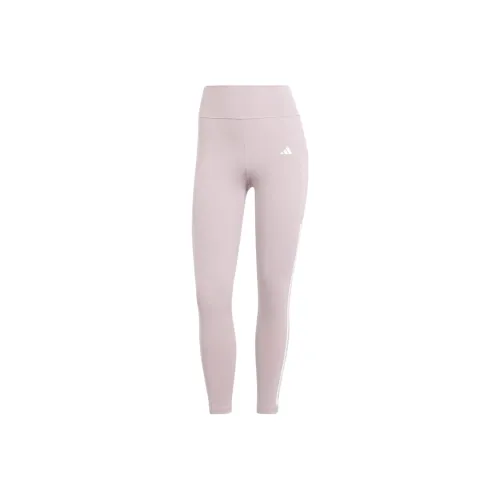 Adidas Optime 3 Stripes Full Length Leggings Женские Пастельно-розовые