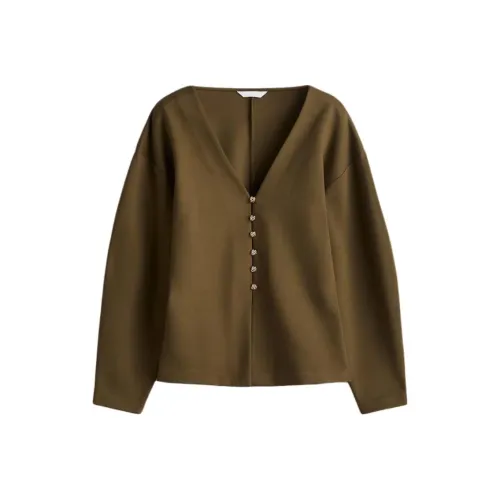 H&M Темный хаки зеленый женский трикотаж