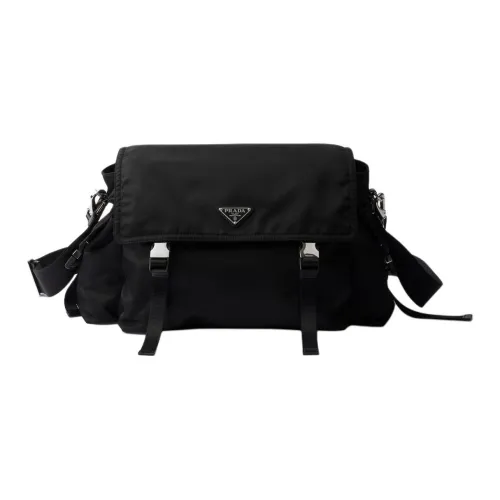 PRADA RE Нейлоновая ткань Сумка через плечо Сумка на плечо Стандартная Мужская Черная