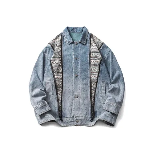 QEWBG Синий Унисекс Джинсовые куртки