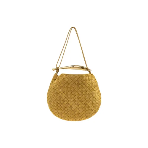 Bottega Veneta Sardine Замша Сумка через плечо Сумка Большая Женская Коричневая