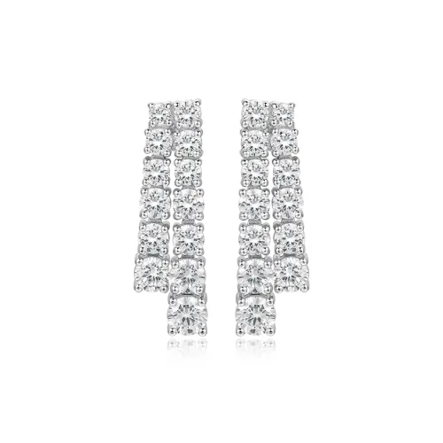 Серьги Sunshifen 18K с покрытием из белого золота изготовленные из меди женские