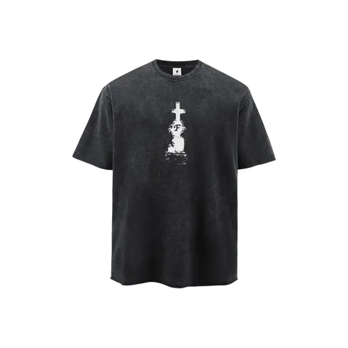 FOR FEAR THAT Промытый черный Унисекс T-рубашки