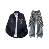 Темно-синий + винтажный синий джинсы