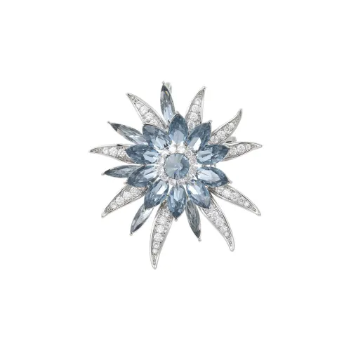 Фиолетовый синтетический кубический цирконий броши унисекс