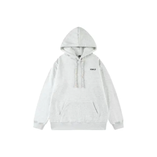 HSWLD Белый Серый Унисекс Свитшоты