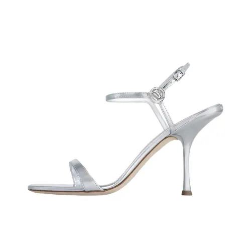 LOUIS VUITTON 6AM One Ремешок Сандалии 9 см Женские Серебряные
