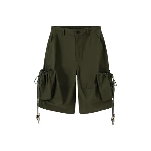 CONP Оливково-зеленые унисекс карго шорты