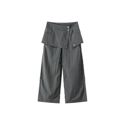 CHUU Carbon Gray Женские Повседневные Штаны