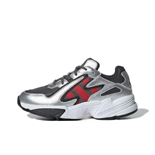 Adidas Originals YUNG 96 Slip-on Устойчивый к истиранию Легкий Низкий Топ Кроссовки Мужские Серебряные Металлические