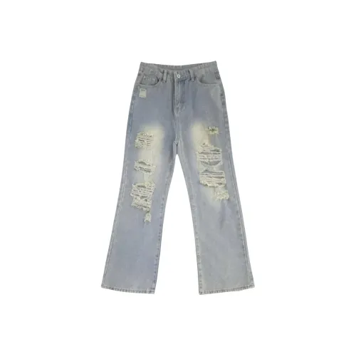 METE WHALE MT Синий Свободный крой Удобные Унисекс Джинсы