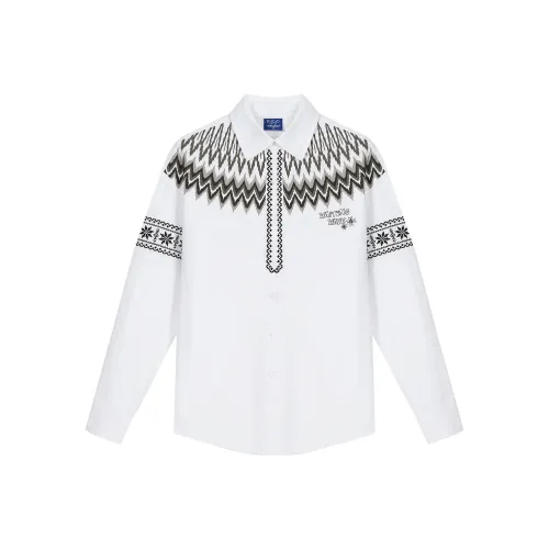 WAITINGWAVE Белый Унисекс Рубашки