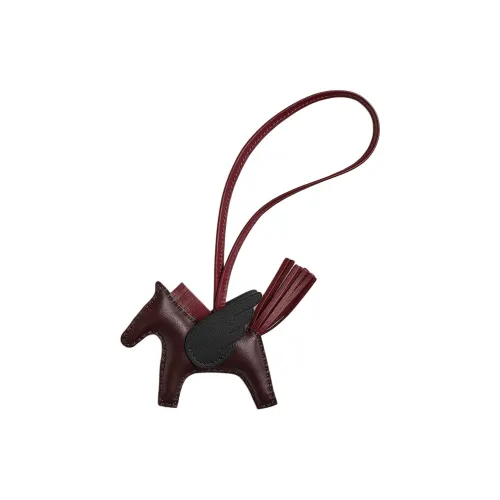 HERMES Rodeo Pegase Milo (фиолетовый) Lambskin с Swift Calfskin Сумка Аксессуар Маленький Унисекс Saddle Красный HERMES Красный Черный