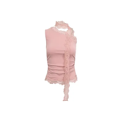 ABBY GODDESS Розовый Топ-танк Женские Майки