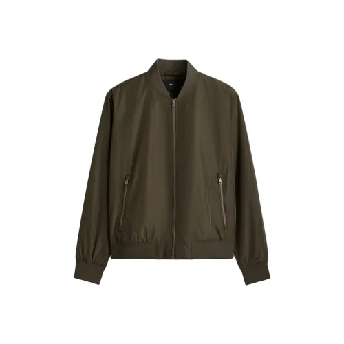 H&M Темный хаки зеленый мужской куртки