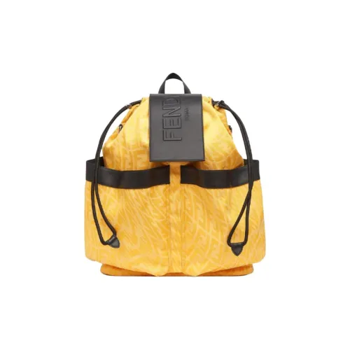 FENDI Холст Рюкзак Мужской Желтый