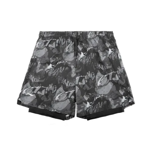 LINING Черный Серый Цвет Унисекс Спортивные Шорты