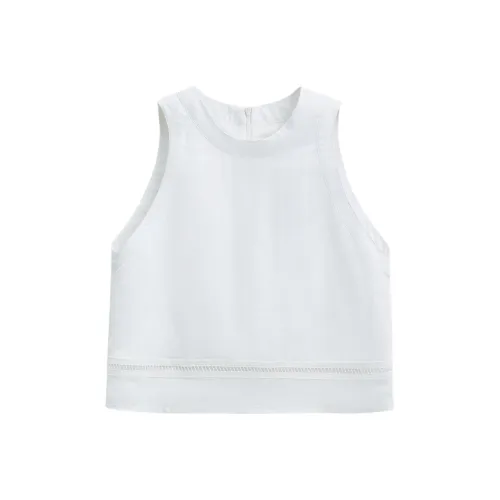 Marc moore Белый Топ без рукавов Женские Майки