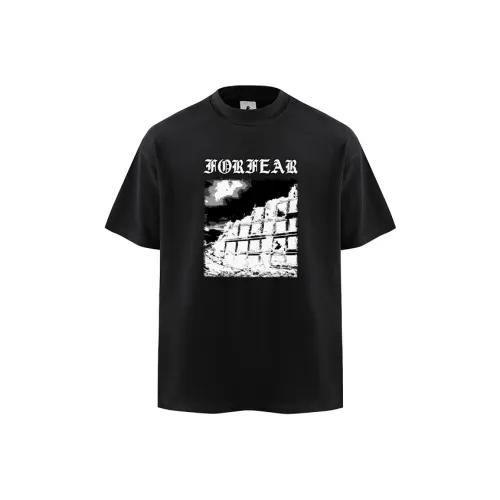 FOR FEAR THAT Черный Унисекс Футболки