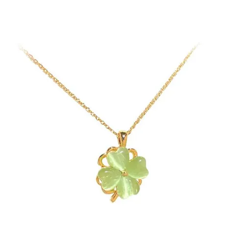 NATURALLYJOJO Стекло Кошачий глаз Ожерелья Женские Золото