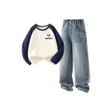 Disney Микки Маус Темно-синий Синий + Однотонный Синий Морская соль