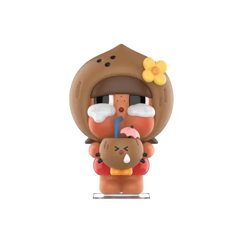 POP MART Коллаборация CRYBABY Doll Король Кокос Зеленая Фигурка Прозрачный Слепой Бокс с Карточкой