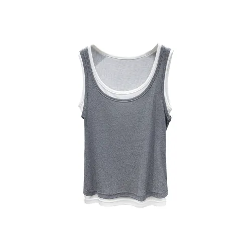 SIBAISHE Темно-серый Женский топ без рукавов