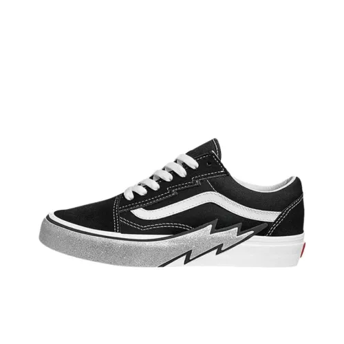 Vans Old Skool Скейтборд Кроссовки Унисекс Черный Белый