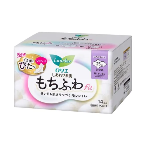 Laurier Счастье Кожа Mochifuwa Ежедневные Гигиенические Помады Soft And Fluffy 25см*14 Штук