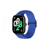 [Синий] Эластичный трикотажный нейлоновый ремень с ползунком и застежкой