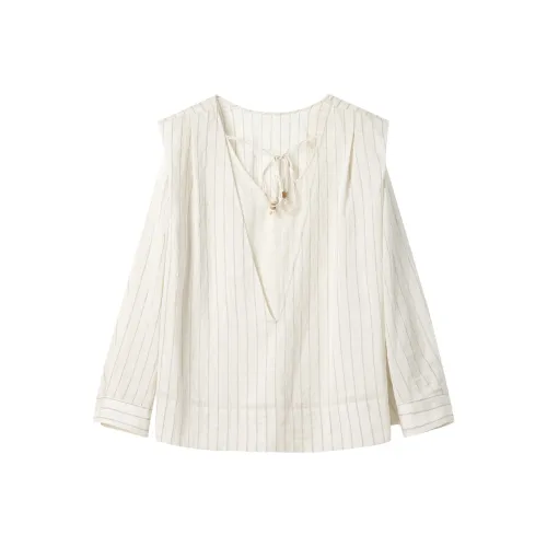 BEIQIANNI Полосы Женские Рубашки