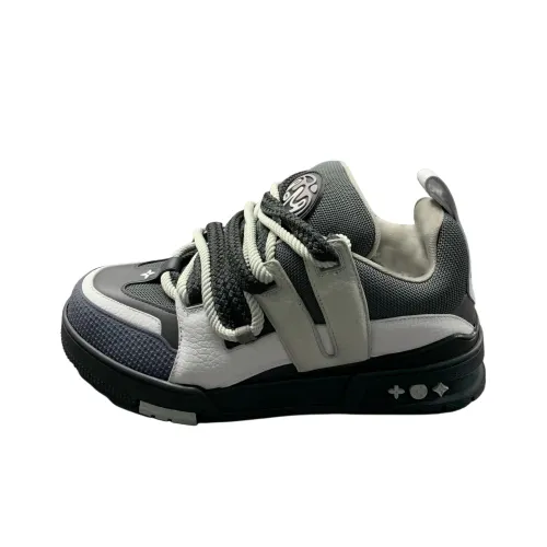 LOUIS VUITTON Skate Устойчивые к истиранию Низкие Кроссовки для скейтбординга Мужские Белые и Синие