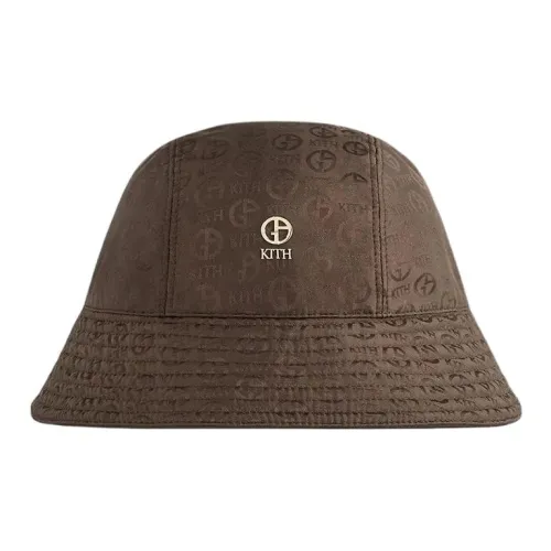 KITH Шляпы-базуки унисекс из шелка коричневые
