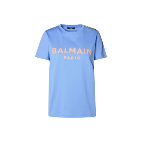BALMAIN Blue Women's T-Shirts BALMAIN Синий Женские Футболки