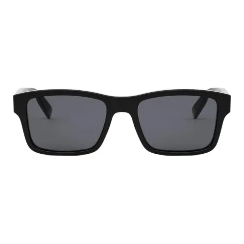 BVLGARI Ацетат Прямоугольные Солнцезащитные очки Мужские Черные