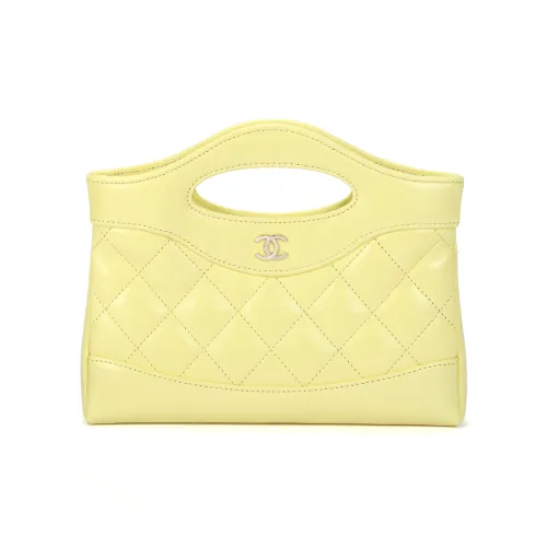 CHANEL 31Bag Полированная овечья кожа сумка через плечо сумка женская светло-желтая