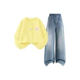 Di Z Сердце-образный Крючок и Петля K Светло-желтый + Однотонный Синий Морская соль