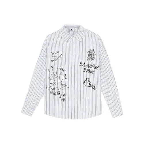 WAITINGWAVE Белый Унисекс Рубашки