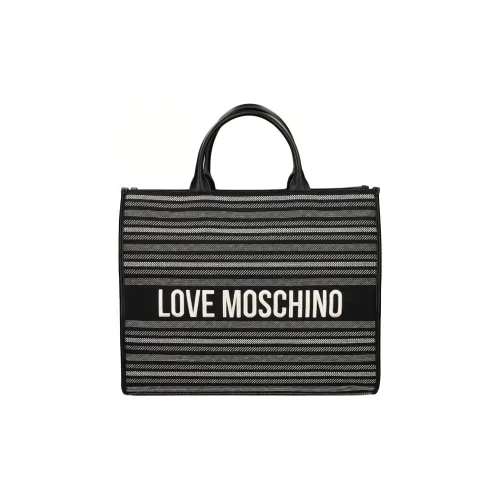 LOVE MOSCHINO Ткань Тоут Сумка Сумка для покупок Сумка через плечо Сумка Женская Черная и Серая