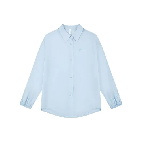 QIAODAN Рубашка Женская Небесный Рассвет Синий