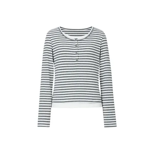 Hopeshow Серые полосы 711 Женские T-рубашки