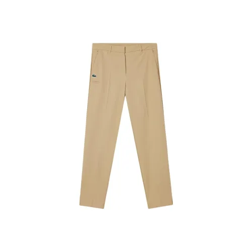 LACOSTE 02S/Молочный Кофейный Женские Повседневные Брюки