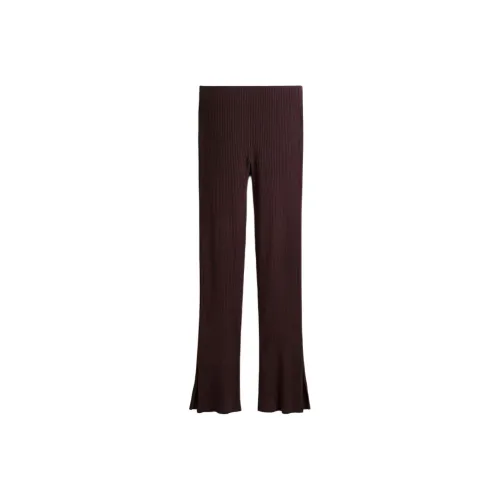 H&M Темно-коричневые женские повседневные штаны