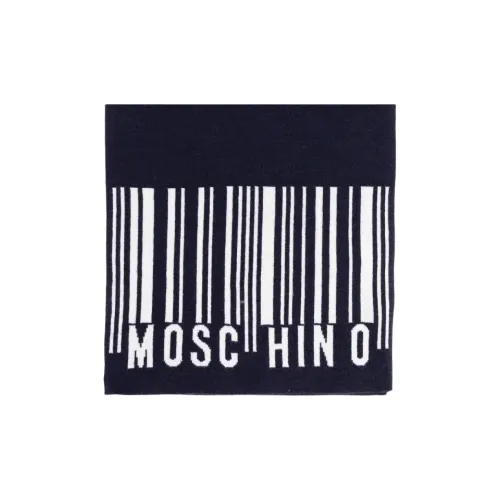 MOSCHINO Шерсть Трикотаж Шарфы Мужской Синий