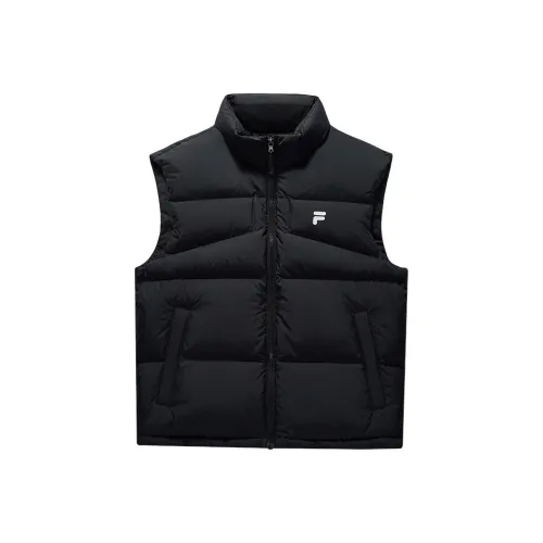 FILA FUSION FOB Series Пуховый жилет Унисекс Глубокий черный
