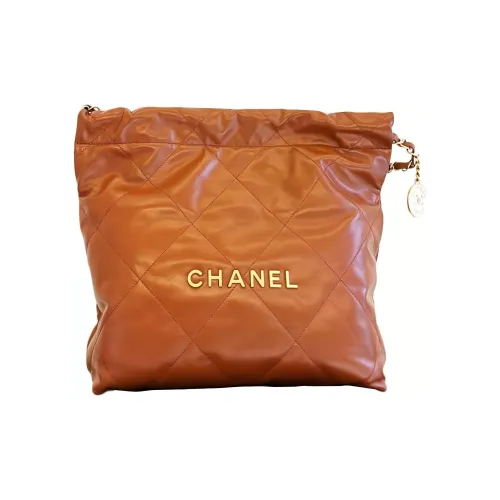 CHANEL Сумка из коровьей кожи ведрообразной формы сумка сумка через плечо женская оранжевая коричневая