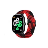 [Black Red] Эластичный трикотажный нейлоновый ремень с ползунком и застежкой