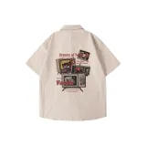 [Cool Comfortable] Светлый Бежевый (Ретро Телевизионный Логотип на Спине)